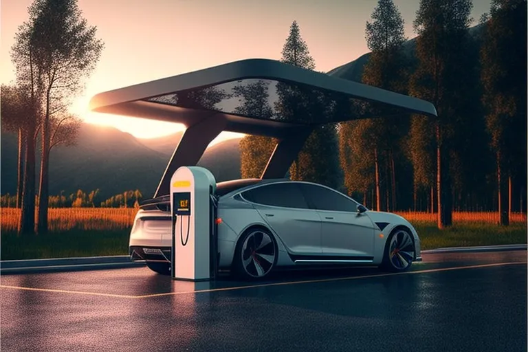 Charging electric vehicles with solar energy