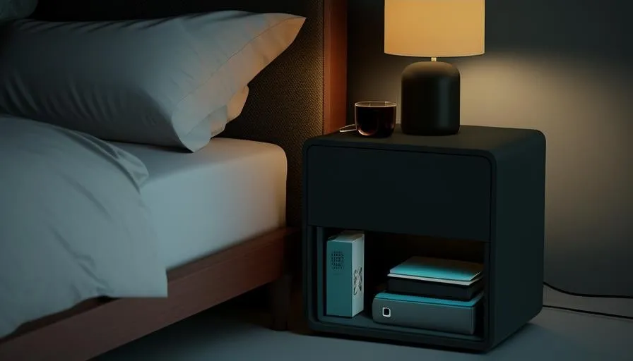 Stylish and Sleek Black Nightstands with Charging Stations for Modern Living