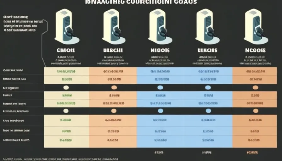  Cost of electric charging stations for each type of connection