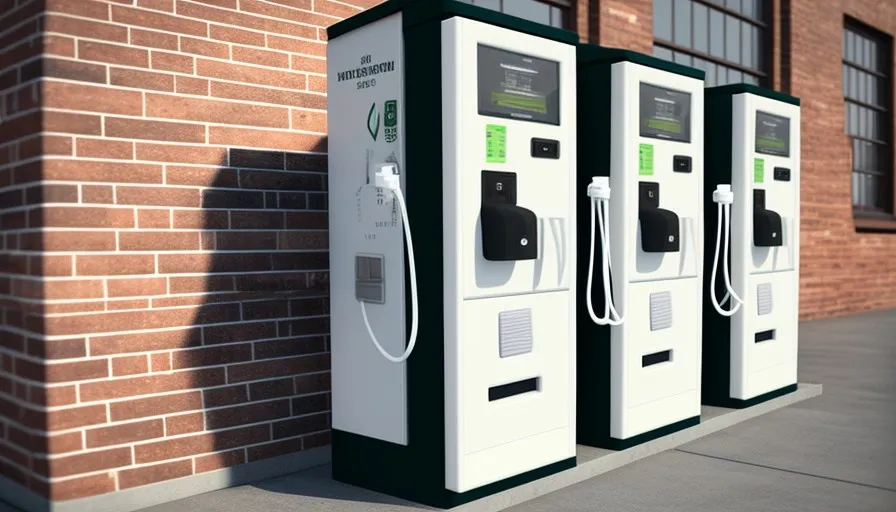 A typical example of electric vehicle charging points for businesses A typical example of electric vehicle charging points for businesses